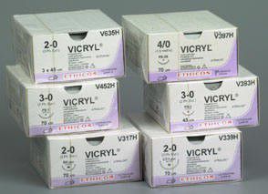 Нить хирургическая Ethicon Vicryl 3/0 75 см Колющая 20 мм