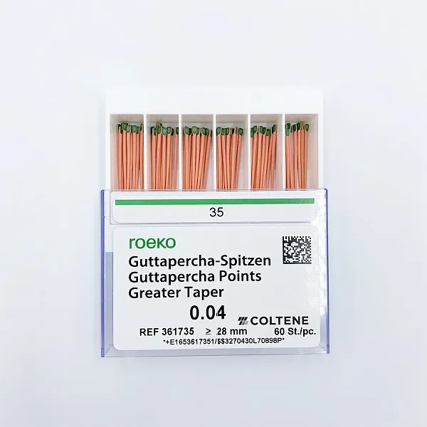 Штифты гуттаперчевые, Coltene, конус 0.04 №35, 60 шт