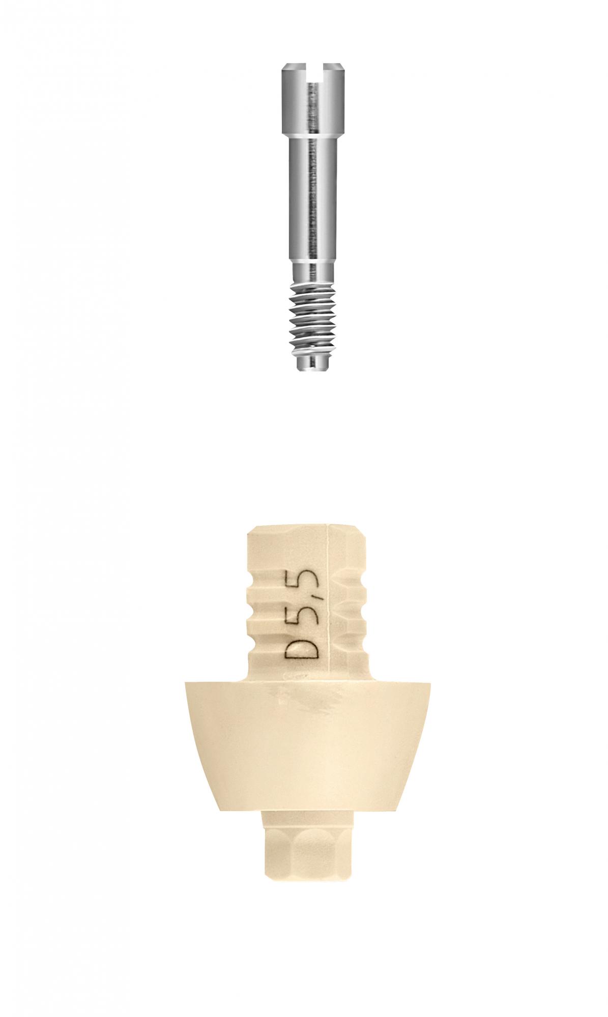 Временный овальный абатмент (с винтом для EsthetiCap) FRIADENT EsthetiCap oval, размеры: D5.5, арт: 46-1760