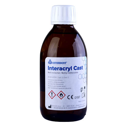 Жидкость для пластмассы INTERACRYL CAST, для холодной полимеризации. Упаковка 500мл., арт: 1550