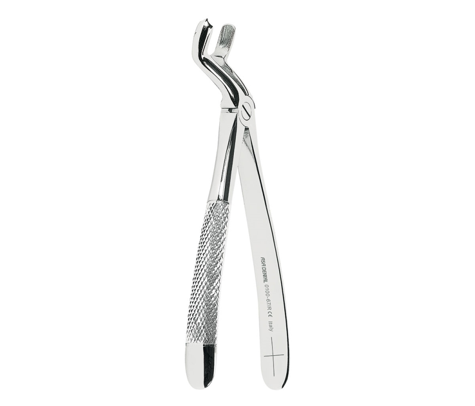 Asa Dental 0100-67/R - щипцы N67/R для восьмерок правые с зубчиками