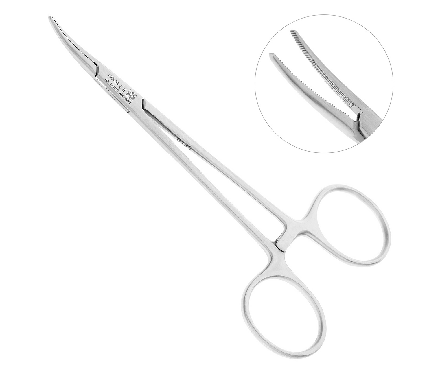 Nopa Instruments AA 131/12 - щипцы для артерии MICRO-MOSQUITO анатомические, изогнутые, 12 см