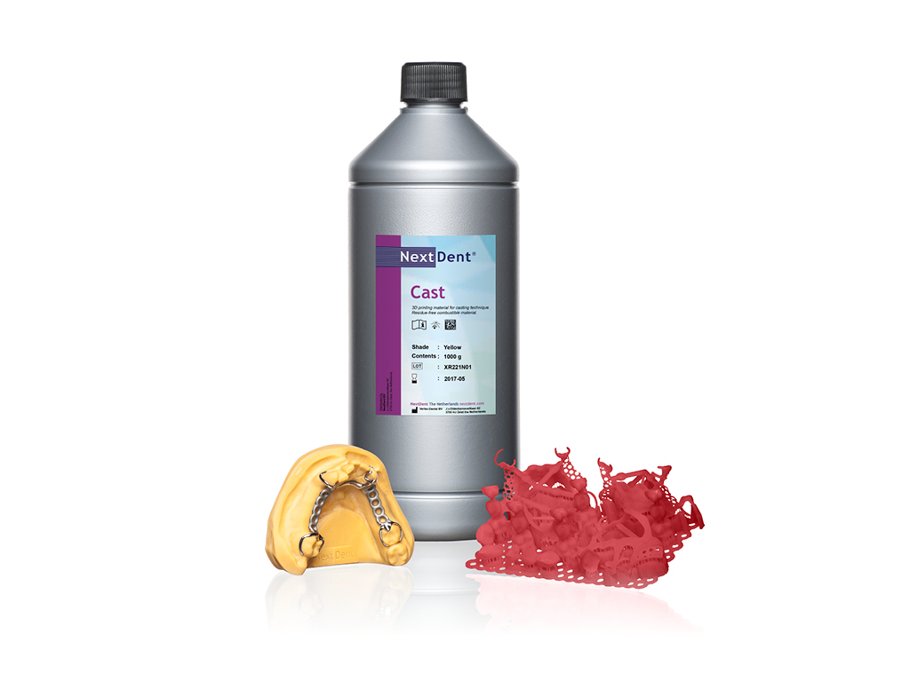 Фотополимер NextDent Cast, оттенок Purple (пурпурный). Упаковка 1000 гр. , арт: NDCAPU01000