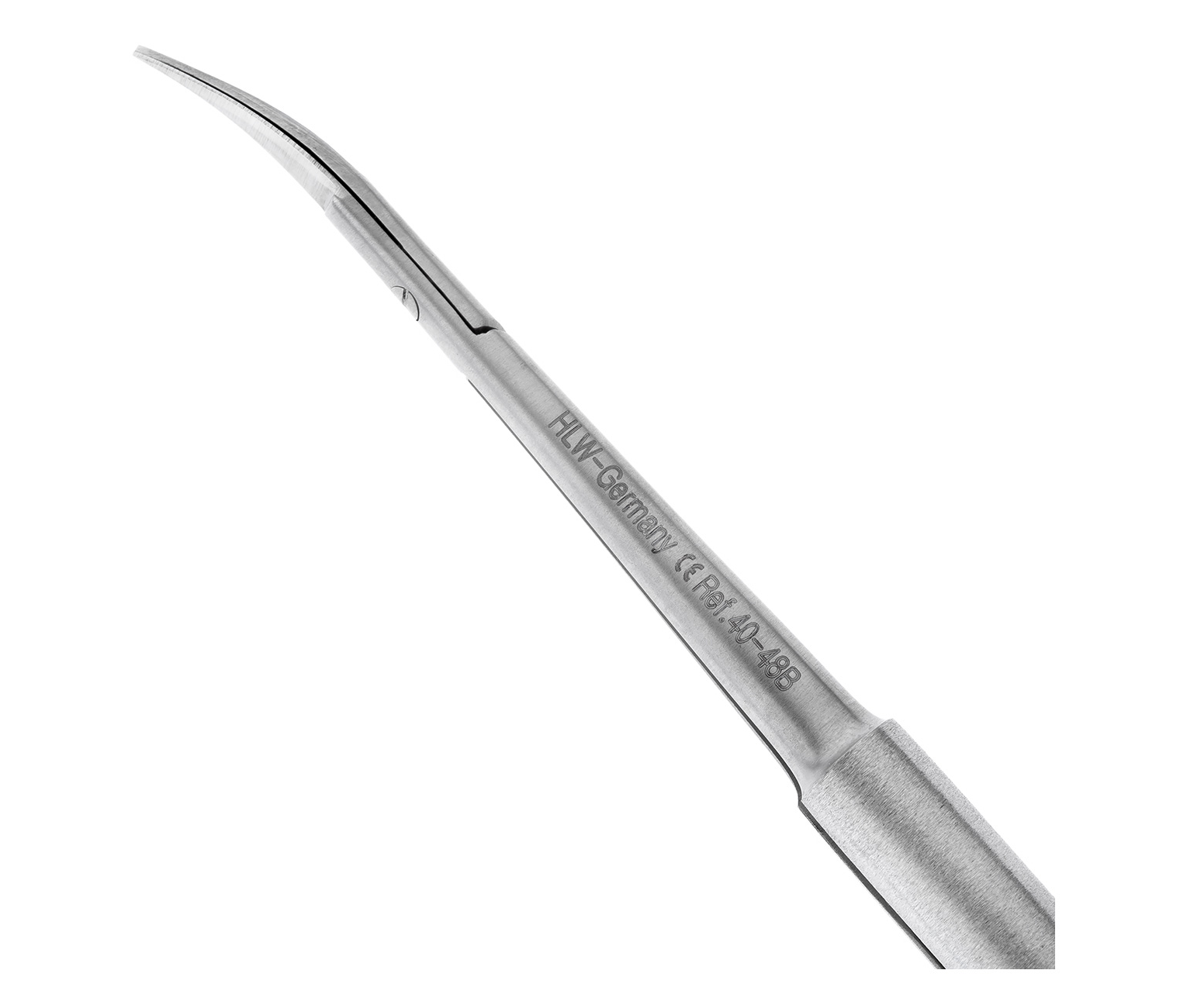 HLW 40-48B - ножницы хирургические изогнутые Micro Schere TC, 170 мм