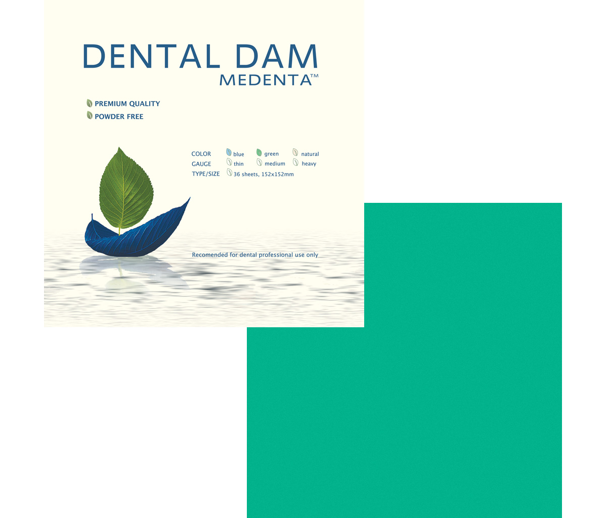 Medenta Dental Dam - завеса резиновая "Раббер дам" Медента зеленая/средняя