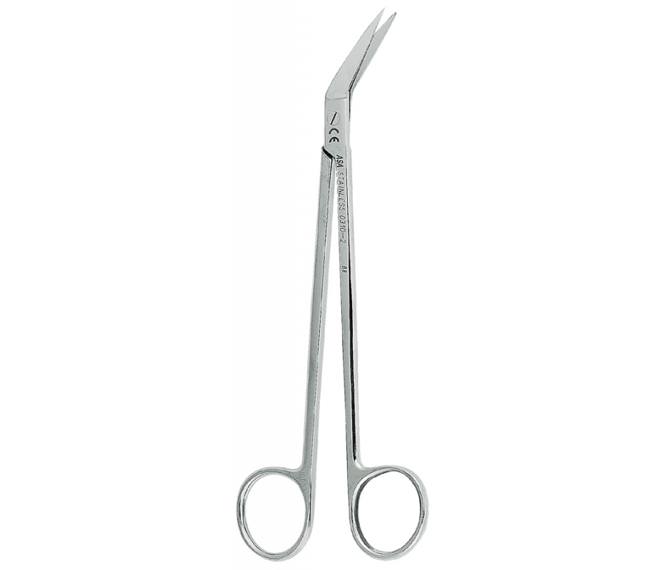 Asa Dental 0310-2 - ножницы для десны N2 изогнутые, 16,5 см