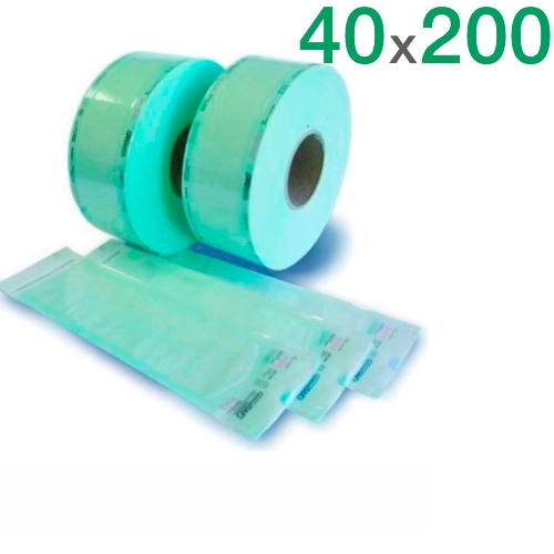 Рулон для паровой и газовой стерилизации (40смх200м с индикатором) * Клинипак*