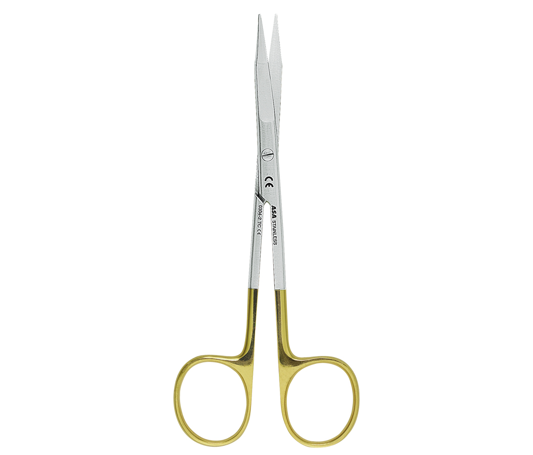 Asa Dental 0304-2TC - ножницы десневые узкие (золотая серия), 13 см
