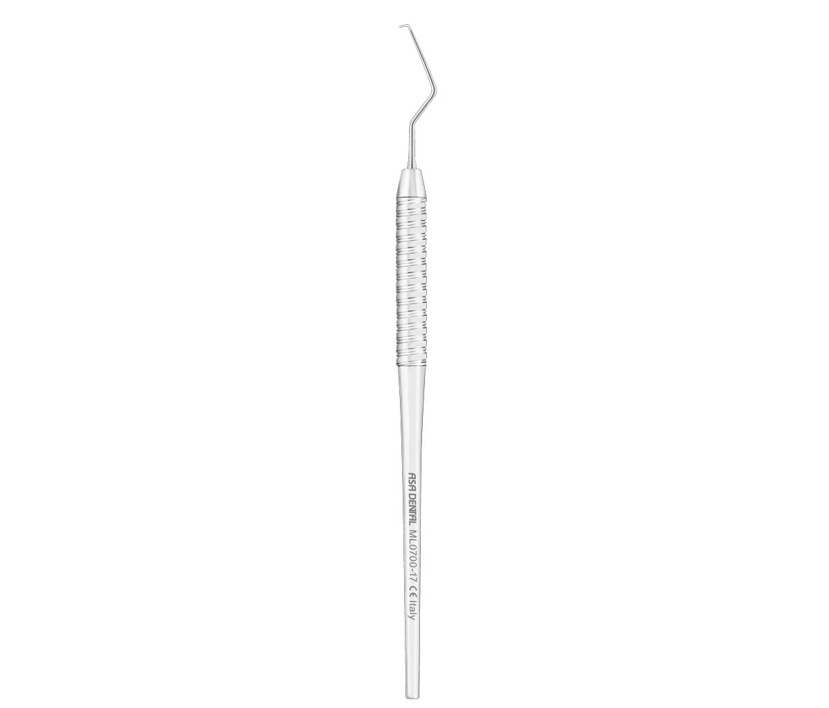 Asa Dental ML0700-17 - зонд N17 односторонний изогнутый в двух местах Leonardo с полой легкой ручкой