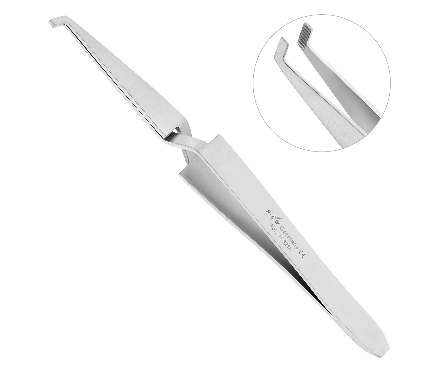 HLW H-321A - пинцет обратный 12,5 см