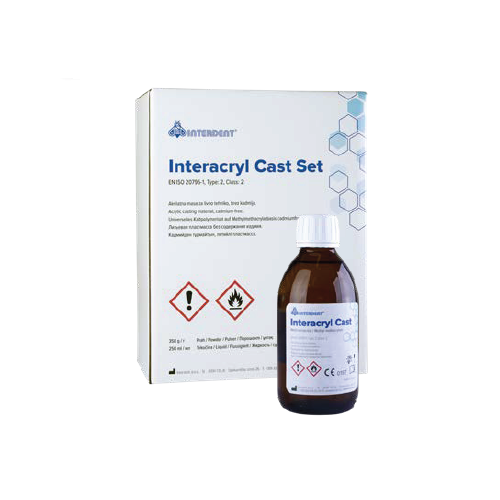 Жидкость для пластмассы INTERACRYL CAST, для холодной полимеризации. Упаковка 500мл., арт: 1550