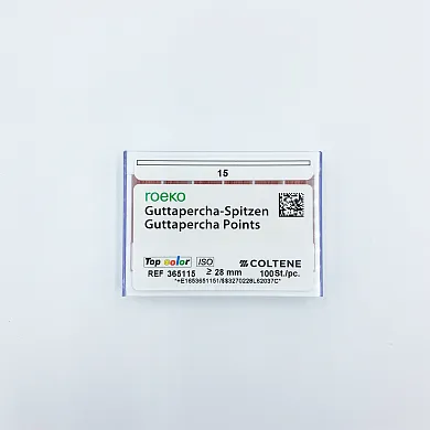 Штифты гуттаперчевые, Coltene, Top Color ISO 15, 100 шт