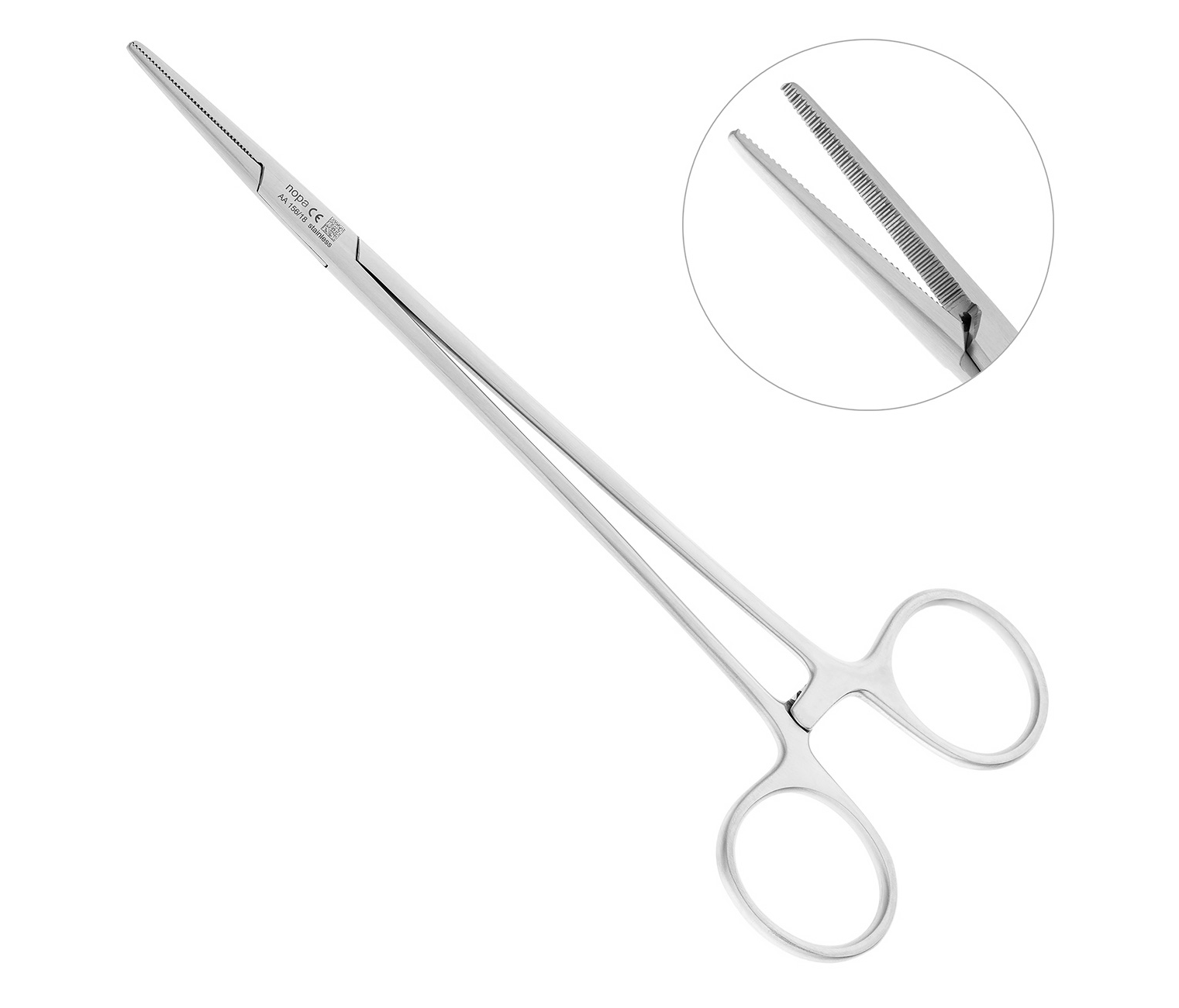 Nopa Instruments AA 156/18 - щипцы для артерии HALSTED анатомические, прямые, 18 см