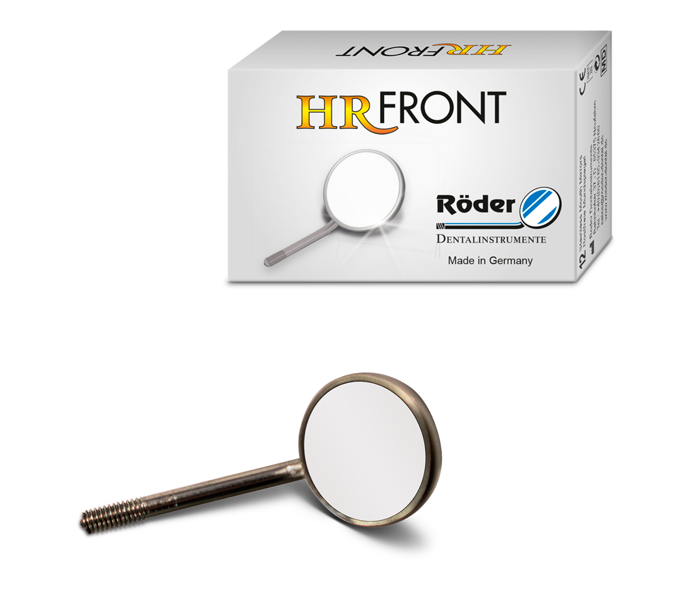 Roder Dentalinstrumente HR Front - зеркало плоское, без ручки, размер 0, 14 мм, 12 шт