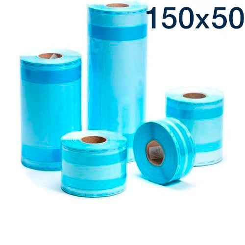 Рулон для стерилизации со складкой 150х50мм/100м "Клинипак"