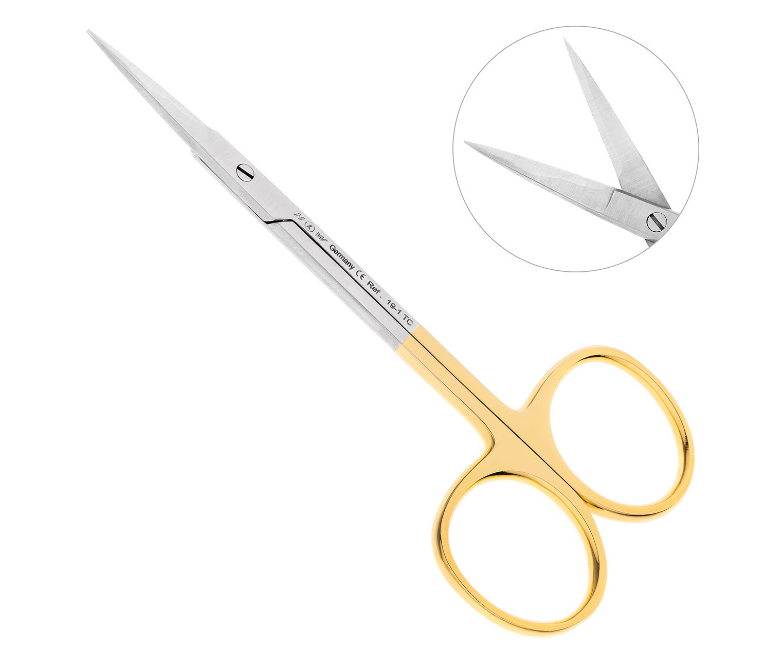 HLW 19-1TC - ножницы прямые Iris-Schere TC, 115 мм