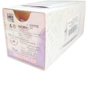 Нить хирургическая Ethicon Vicryl 4/0 75 см Колющая 20 мм