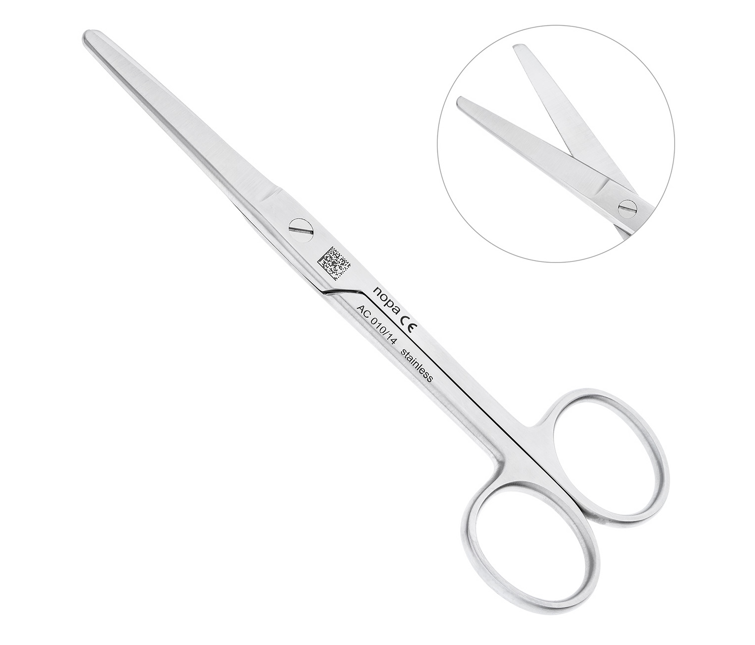 Nopa Instruments AC 010/14 - ножницы операционные, закругленные, прямые, 14,5 см
