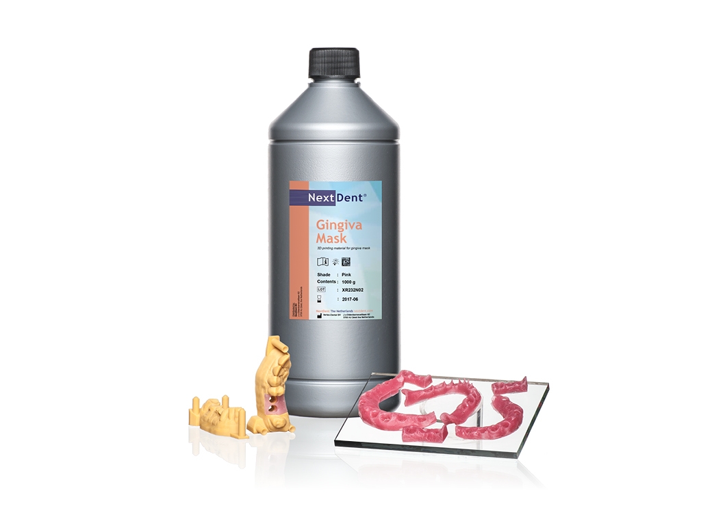 Фотополимер NextDent Gingiva Mask, оттенок Pink (розовый). Упаковка 1000 гр. , арт: NDGMPI01000