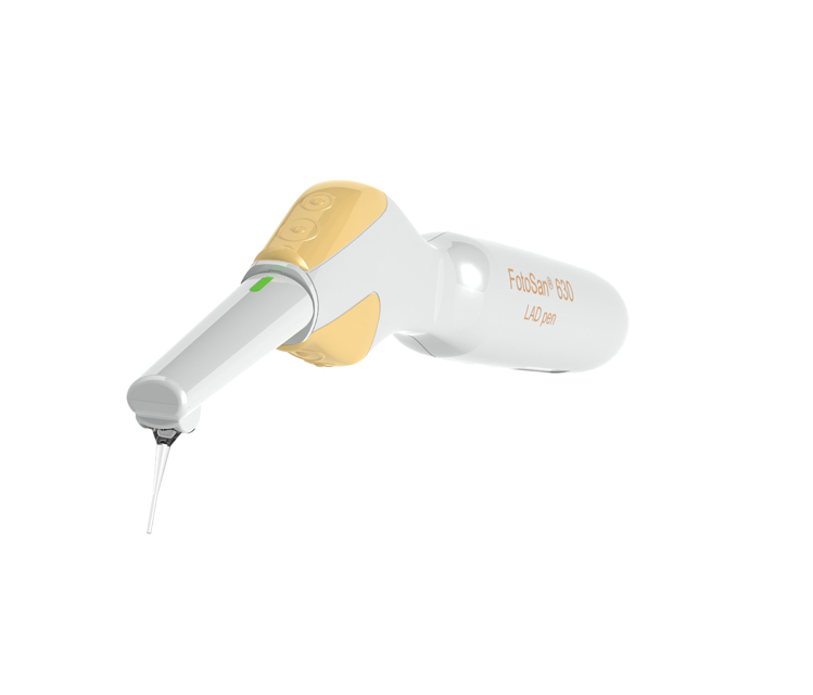 CMS Dental FotoSan 630 - прибор для фотоактивируемой дезинфекции, защитные очки, 3 вида насадок по 10 шт, 5 шприцев в комплекте
