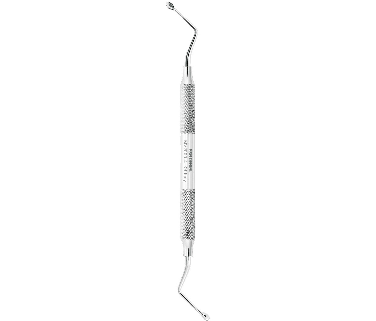 Asa Dental MV2000-4 - ложка кюретажная N4 двусторонняя с полой легкой ручкой