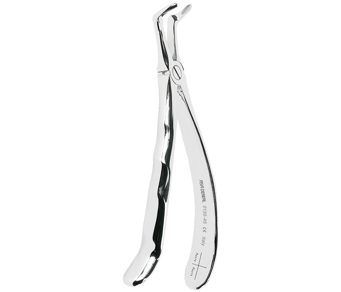 Asa Dental 0130-45 - щипцы N45 для удаления зубов для нижних корней с зубчиками с анатомической ручкой