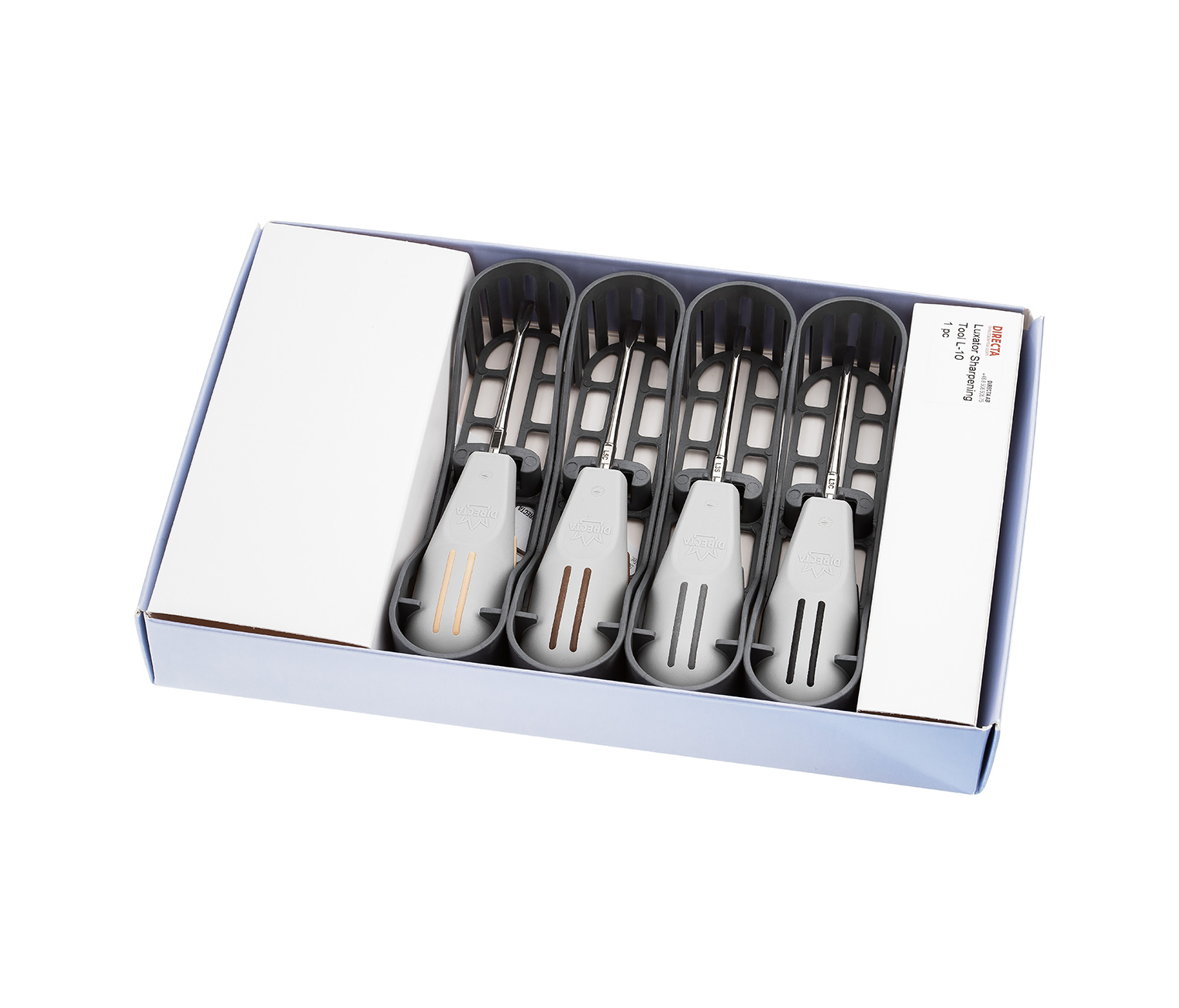 Directa Luxator Periotome KIT-4 - набор люксаторов, 4 шт (L3C, L3S, L5C, L5S + точильный камень L10)
