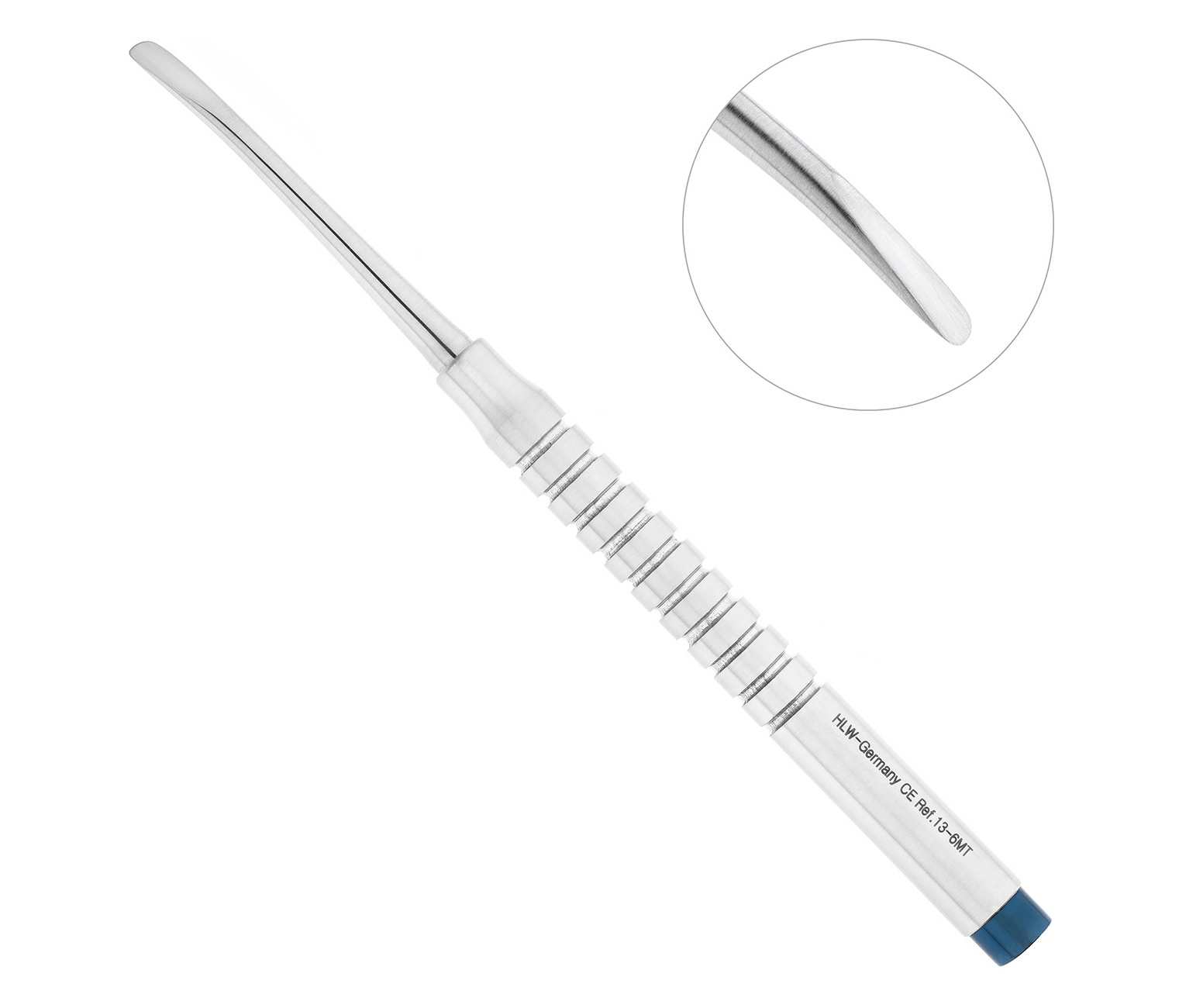 HLW 13-6MT - элеватор мини изогнутый, 4 мм, нижняя челюсть