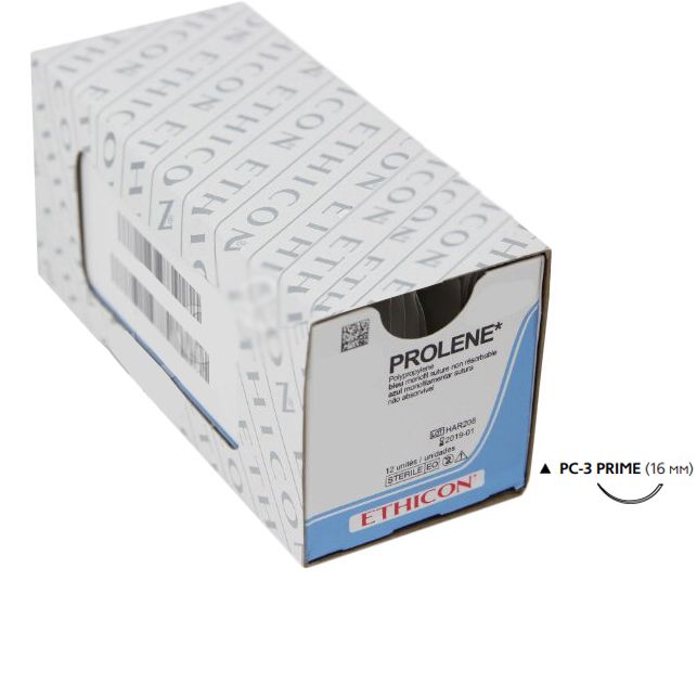 Нить хирургическая Ethicon Prolene 5/0 45 см Режущая 24 мм