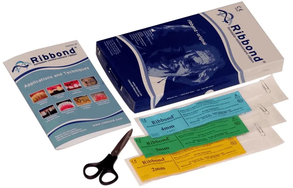 Ribbond/Риббонд набор с ножницами: 3 ленты по 22 см, шириной 2, 3, 4 мм, толщиной 0.35 мм