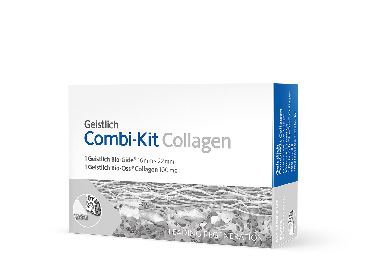 Combi-Kit Collagen набор для направленной костной регенерации: Bio-Oss Collagen 100 мг и Bio-Gide 16х22 мм , арт: 30591.1 / 500076