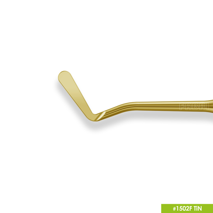 1502F TiN Средняя  гладилка с  конусовидным штопфером Ø0.9mm. Эргономичная ручка Ø10mm. Покрытие Gold