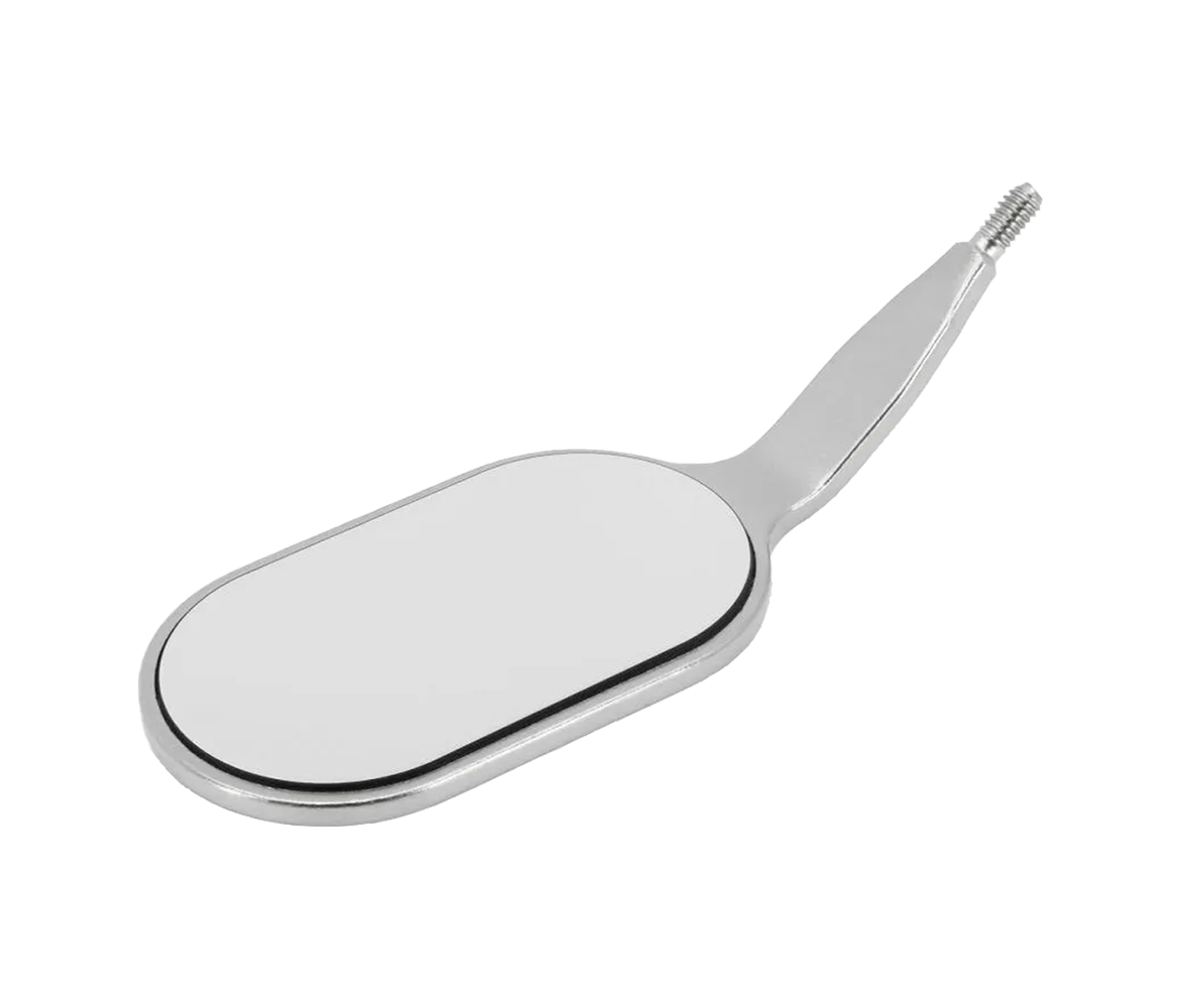 Hahnenkratt MEGAstretch FS Rhodium - родиевое зеркало без ручки, овальное, 22x37 мм