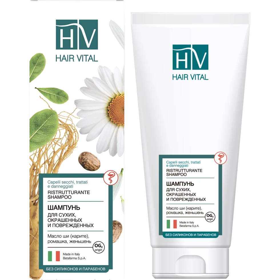 Шампунь для сухих, окрашенных и поврежденных волос (200 мл) Hair Vital