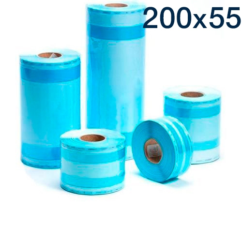 Рулон для стерилизации со складкой 200х55мм/100м "Клинипак"