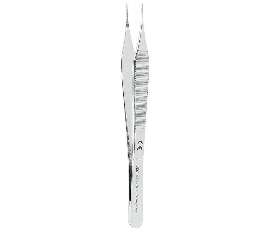 Asa Dental 0624-2 - пинцет прямой, тонкий Micro-Adson, 15 см
