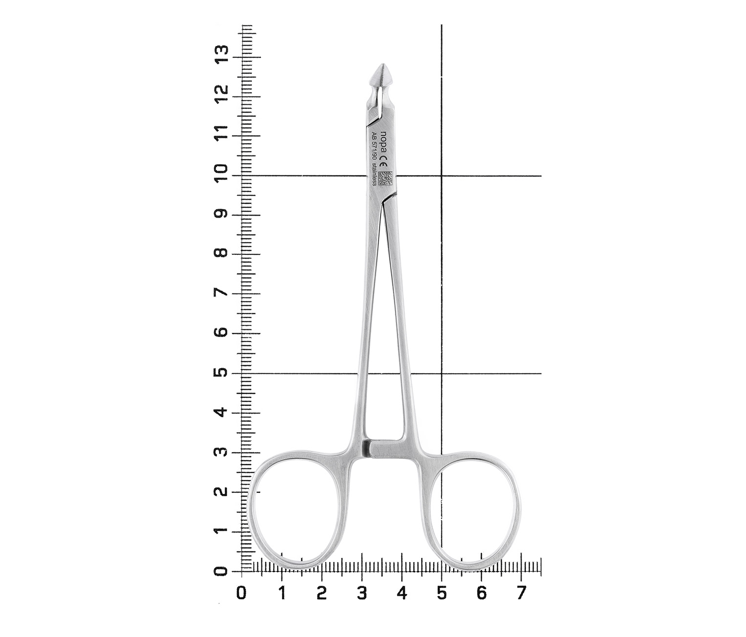 Nopa Instruments AB 571/90 - щипцы извлекающие для костных обломков, изогнутые на 90 градусов, 13,5 см