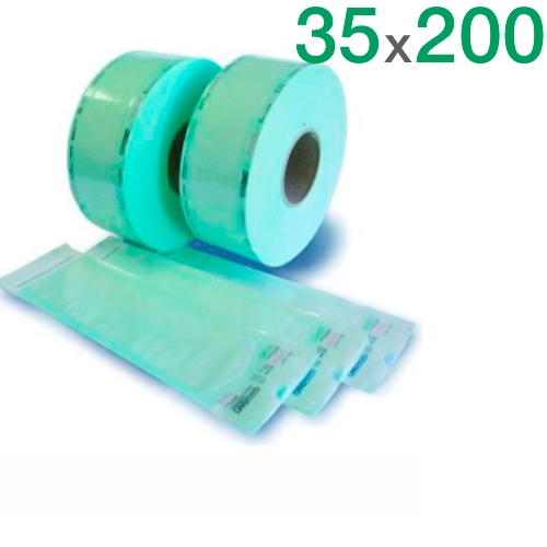 Рулон для паровой и газовой стерилизации (35 смх200м с индикатором) * Клинипак*