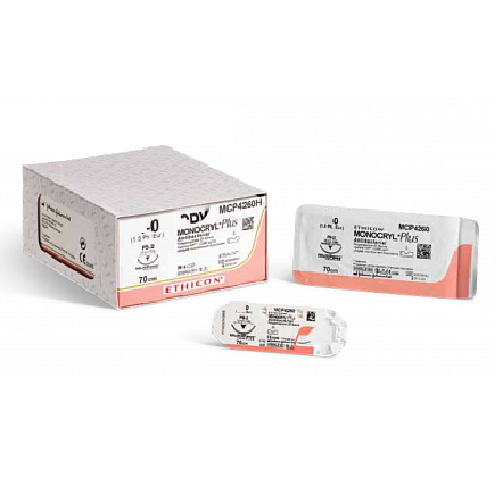 Нить хирургическая Ethicon Monocryl Plus 6/0 45 см Колющая 13 мм