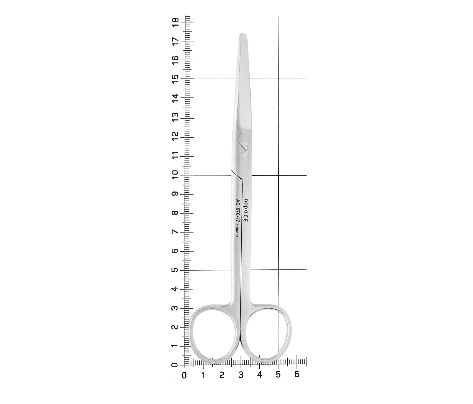 Nopa Instruments AC 070/17 - ножницы операционные MAYO, тупоконечные, прямые, 17 см