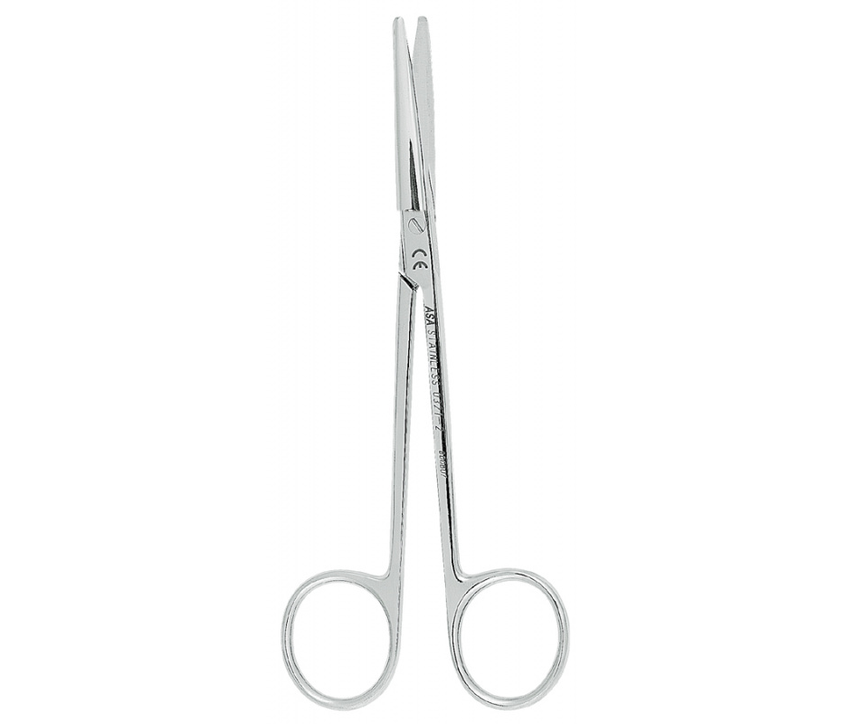 Asa Dental 0321-2 - ножницы для десны изогнутые по плоскости, 14,5 см