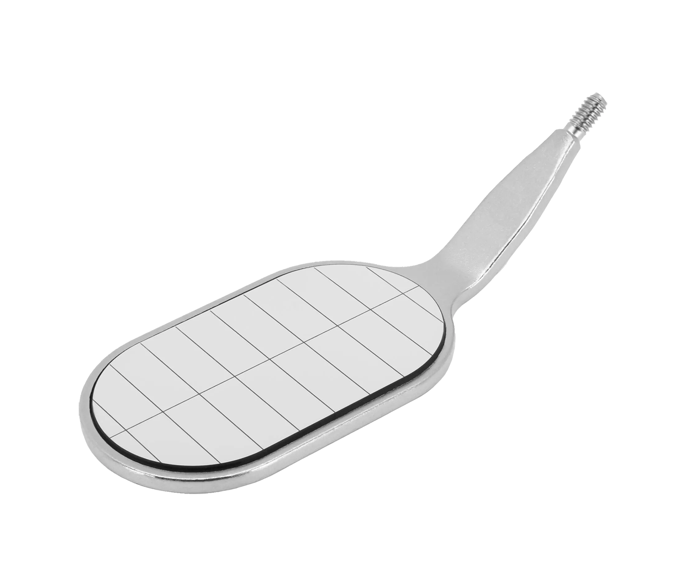 Hahnenkratt MEGA Parallelometer FS Rhodium - родиевое зеркало с параллельными насечками, без ручки, 22x37 мм