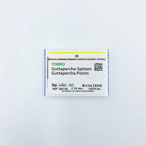 Штифты гуттаперчевые, Coltene, Points Top Color ISO 20, 100 шт