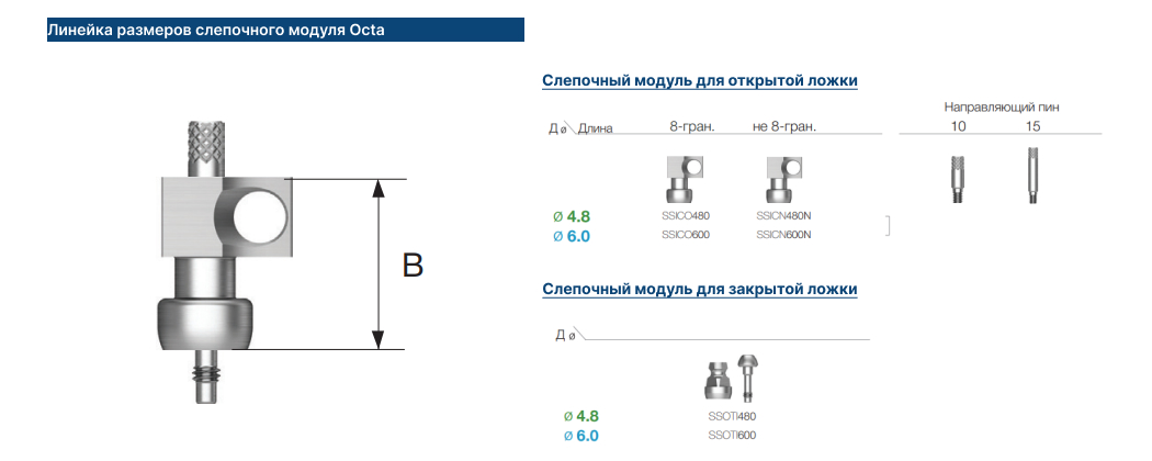 Слепочный модуль Octa