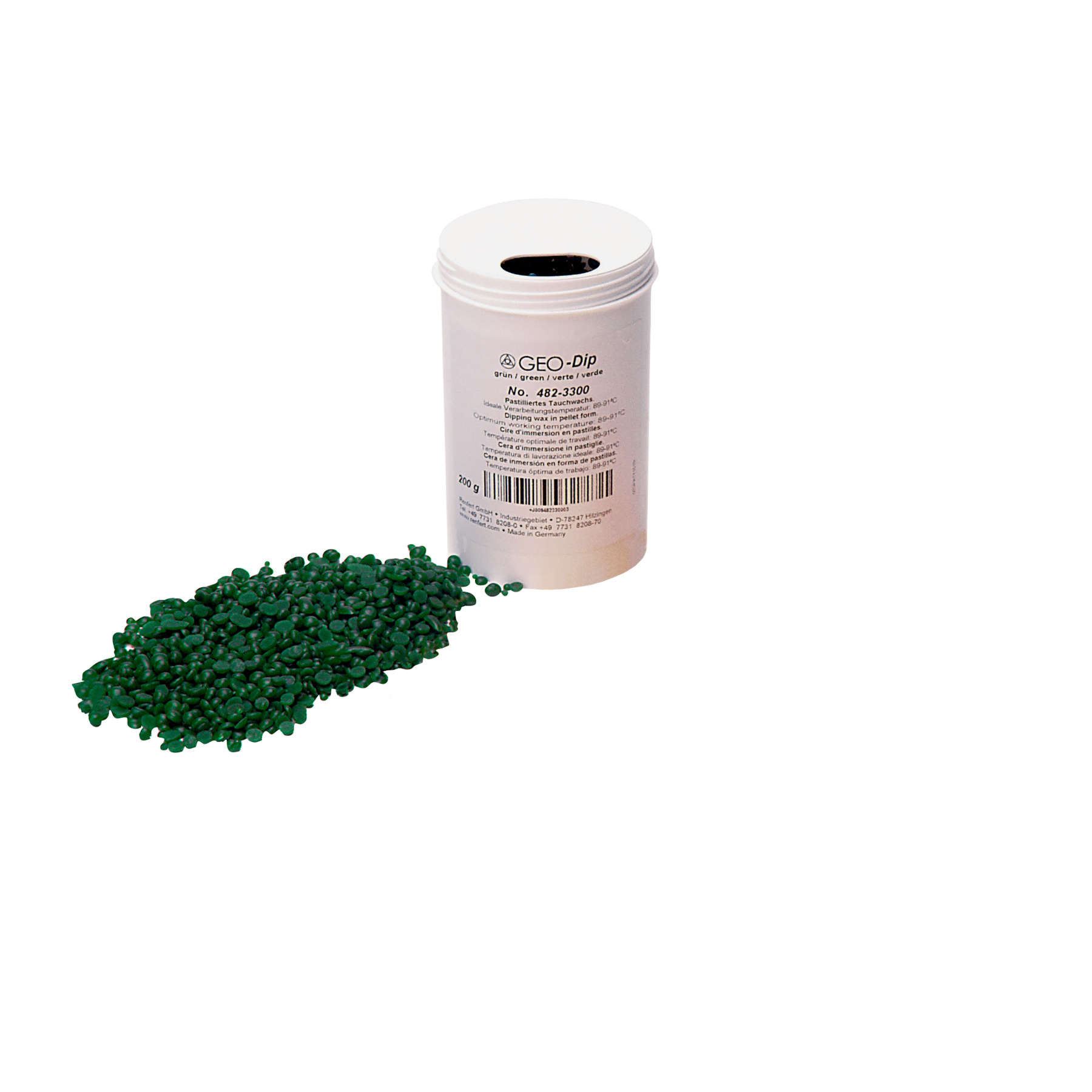 Воск погружной GEO-DIP зеленый (GEO-DIP dipping wax, green), в отдельных упаковках по 200гр, арт: 482-3300
