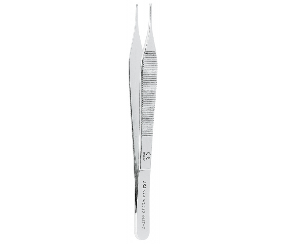 Asa Dental 0622-2 - пинцет хирургический прямой, Micro-Adson, 15 см