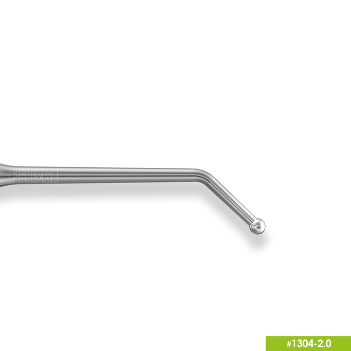 1304-2,0 Удлиненная средняя гладилка с штопфером-шариком Ø2.0mm. Ручка Ø6mm