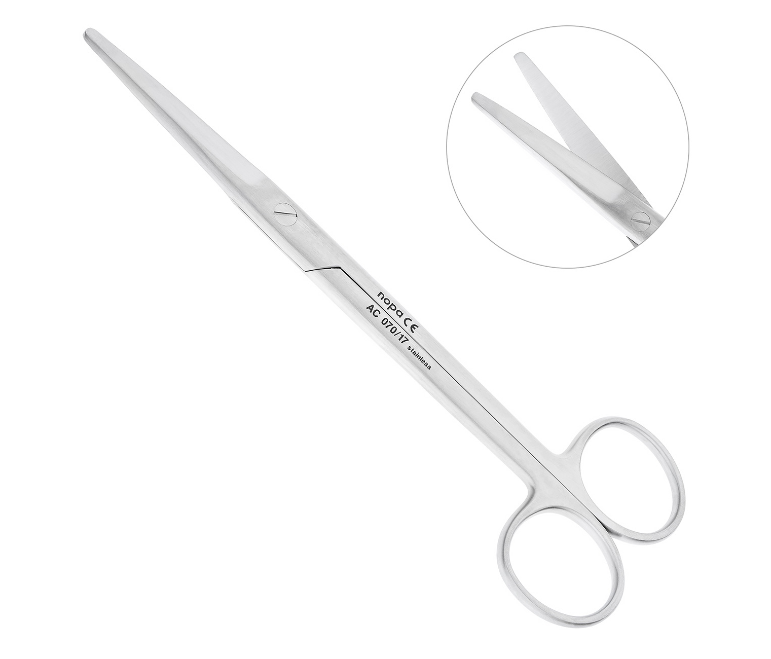 Nopa Instruments AC 070/17 - ножницы операционные MAYO, тупоконечные, прямые, 17 см