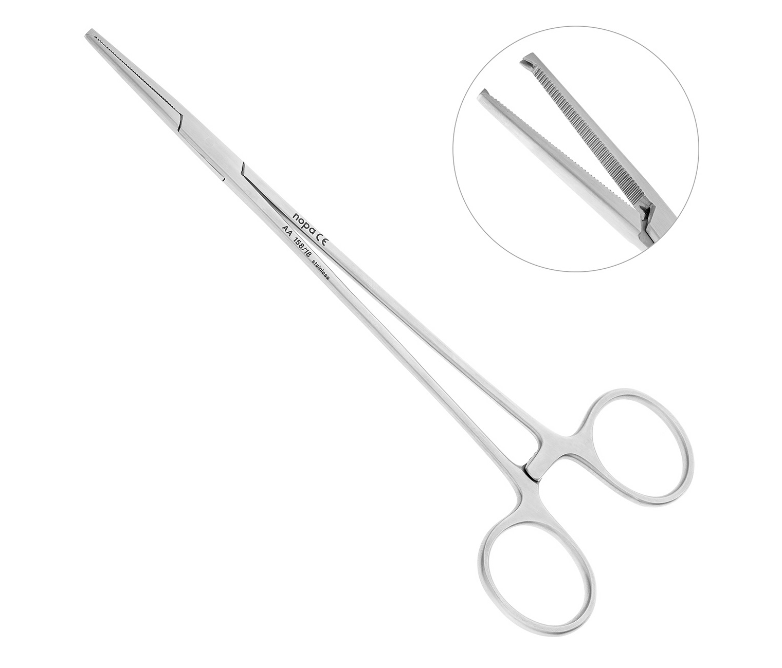 Nopa Instruments AA 158/18 - щипцы для артерии HALSTED хирургические, прямые, 18 см