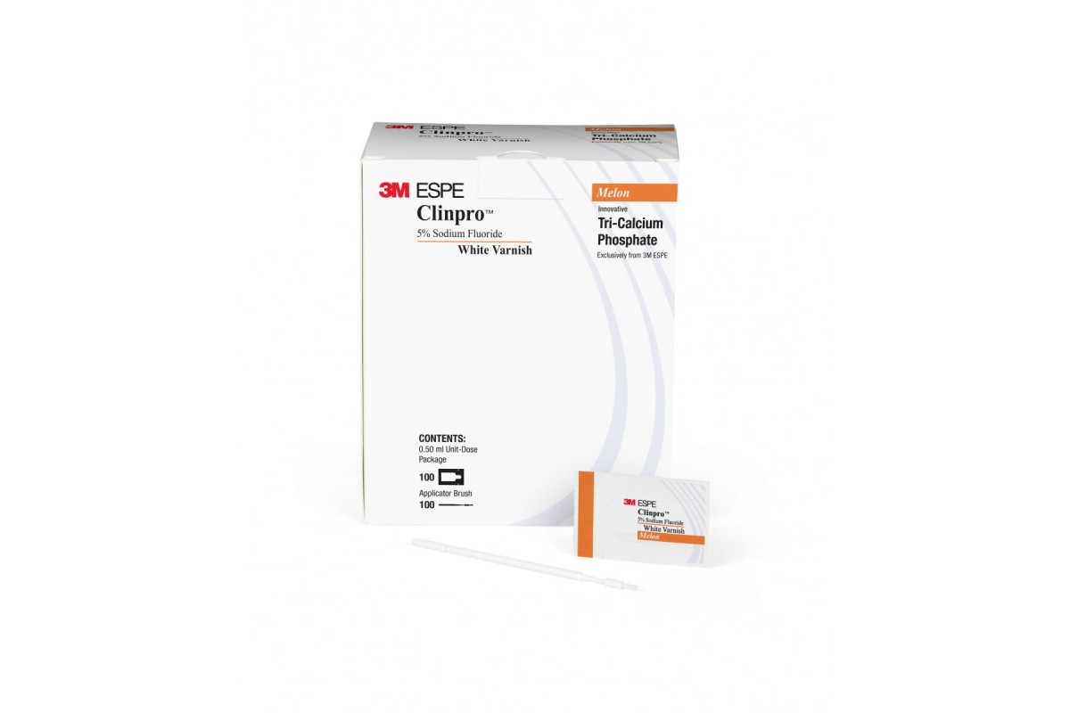 Clinpro White Varnish - фторосодержащее покрытие, 100блистеров*0.5мл., со вкусом дыни